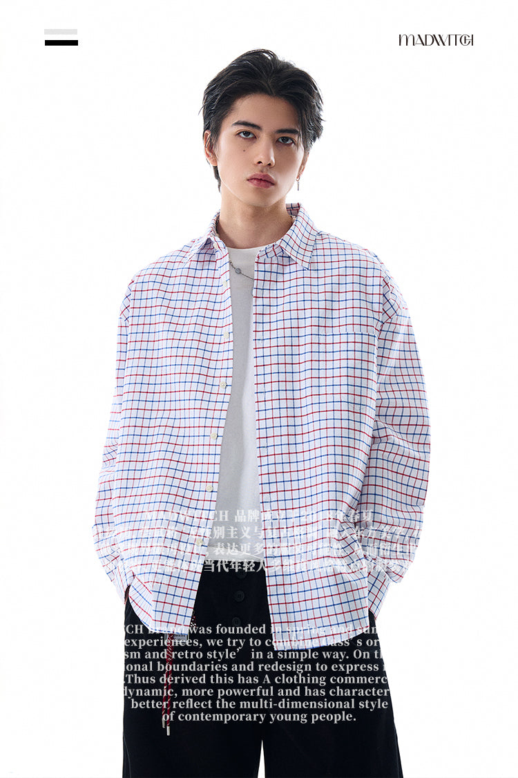 MADWITCH VINTAGE PLAID SHIRT #L612