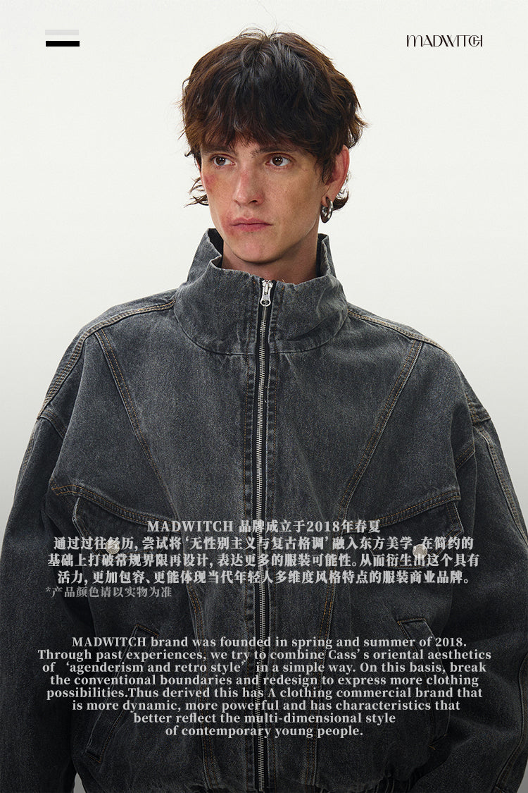 MADWITCH WASHED DENIM JACKET #G6471