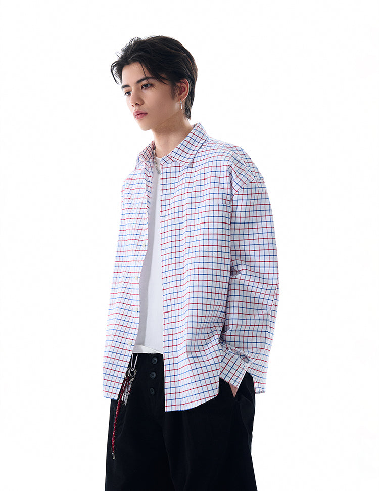 MADWITCH VINTAGE PLAID SHIRT #L612