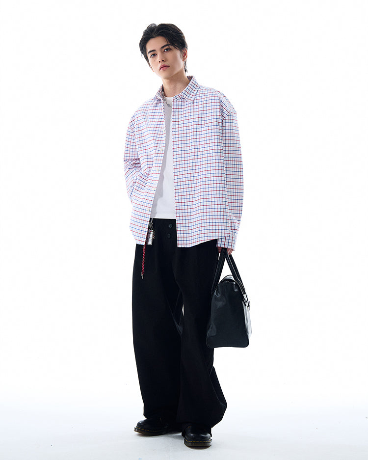 MADWITCH VINTAGE PLAID SHIRT #L612
