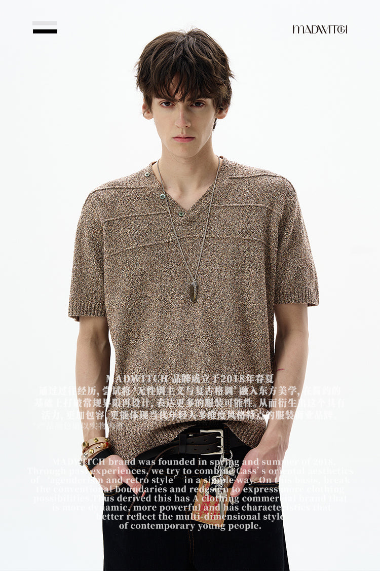 MADWITCH ELEGANT V-NECK TEE #YF897