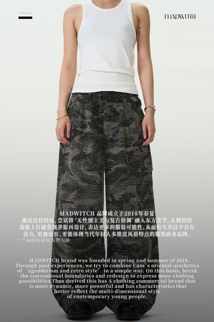 MADWITCH LOOSE FIT HIGH STREET CARGO PANTS #L382