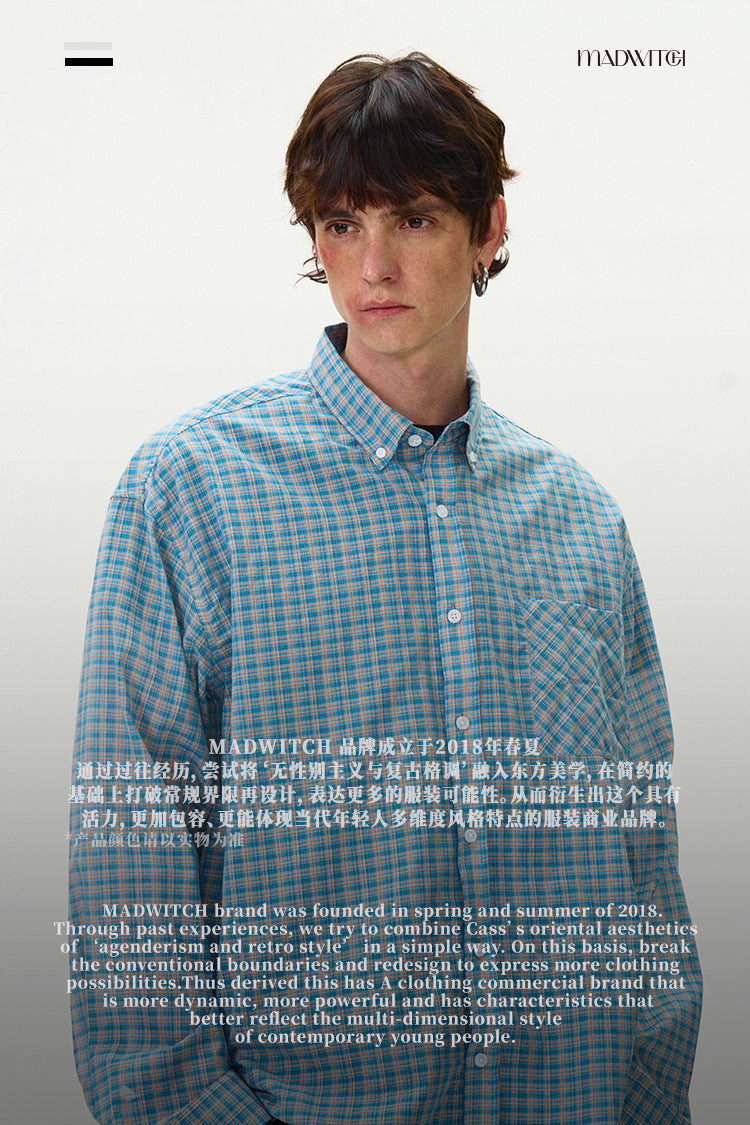 MADWITCH VINTAGE PLAID SHIRT #NR4269