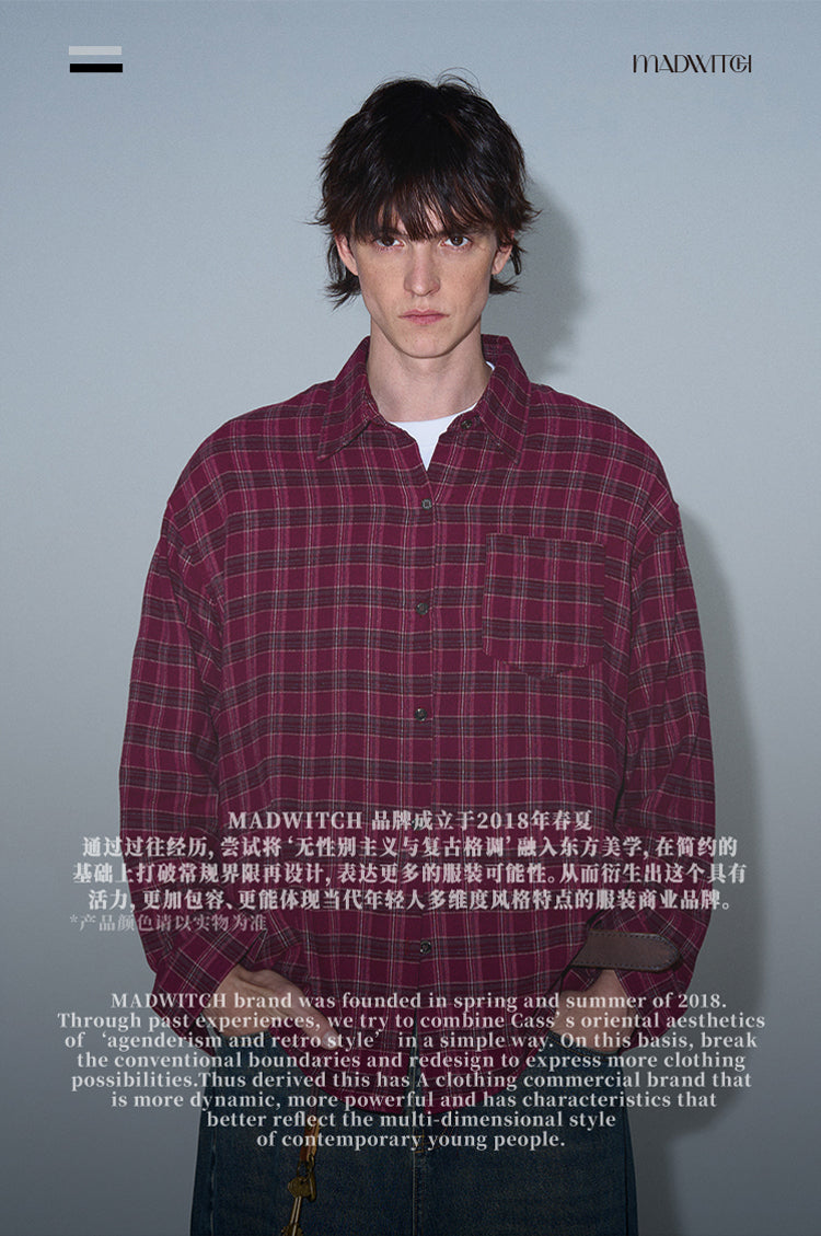 MADWITCH RED COTTON SHIRT #8926