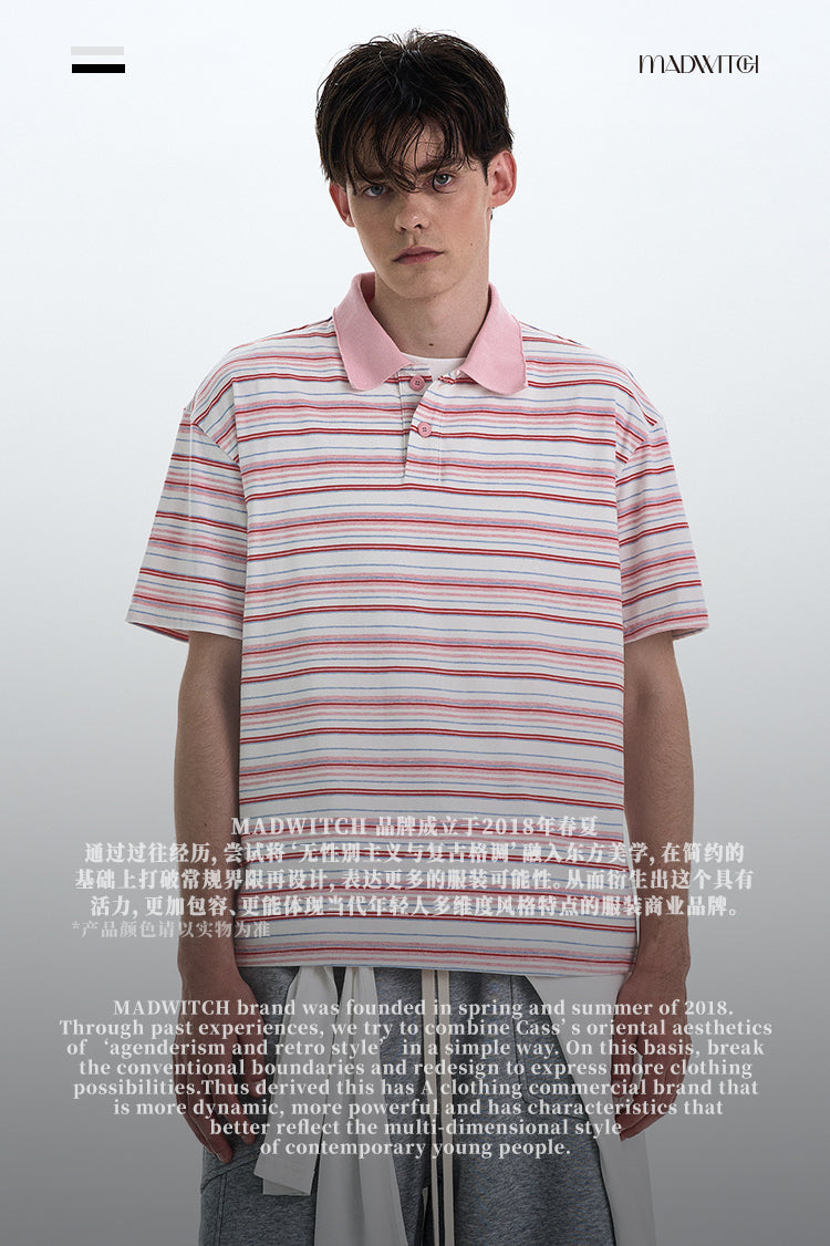 MADWITCH COLORBLOCK POLO SHIRT #C036