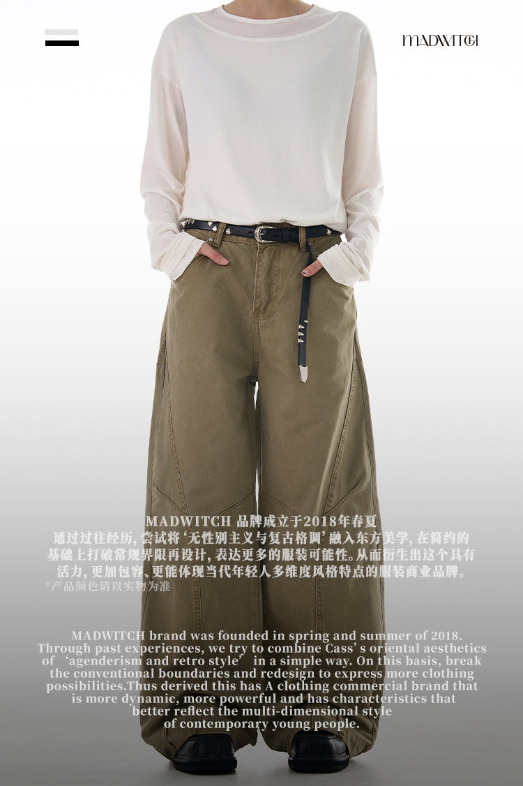 MADWITCH INVERTED DESIGN CARGO PANTS #AB1024