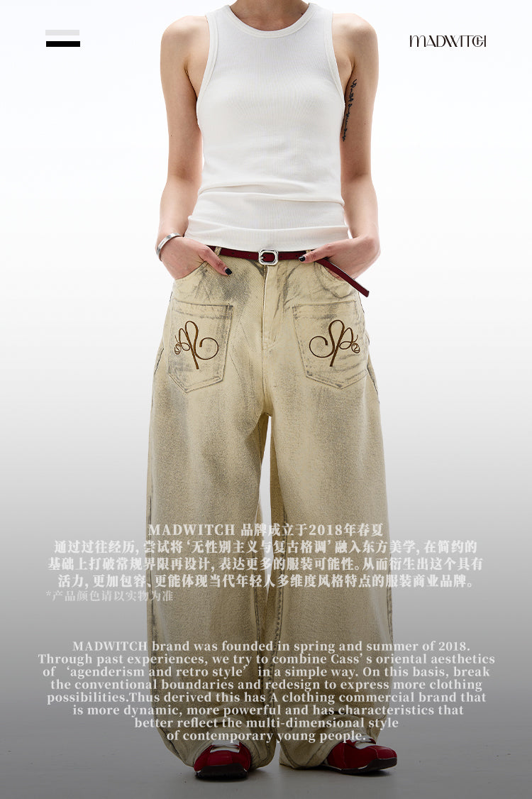 MADWITCH DIRTYFIT STRAIGHT-LEG DENIM JEANS #0037