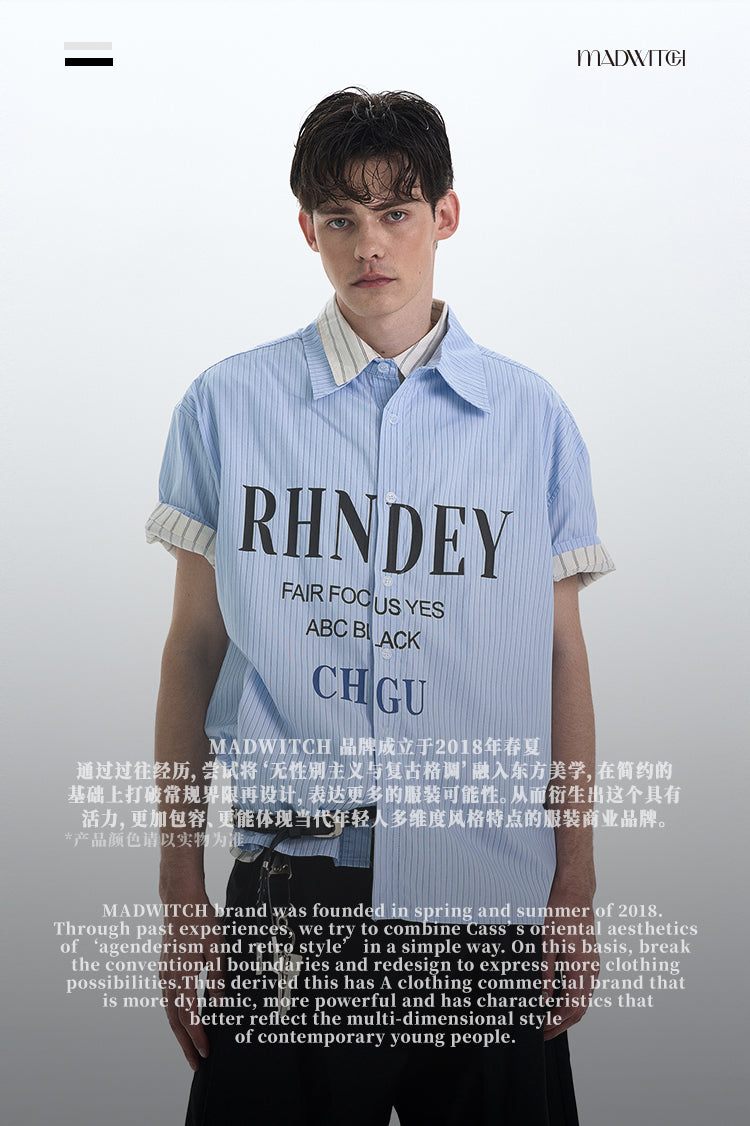 MADWITCH PRINTED SHORT SLEEVED SHIRT #L802