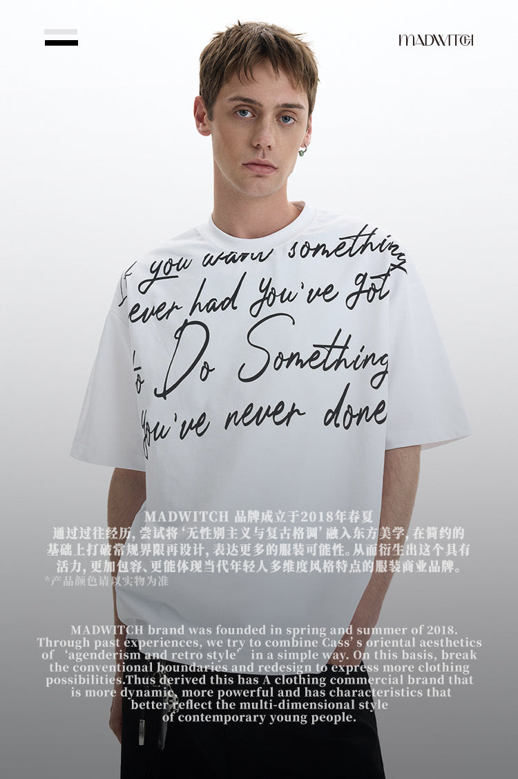 MADWIT LETTER PRINT TEE #27344