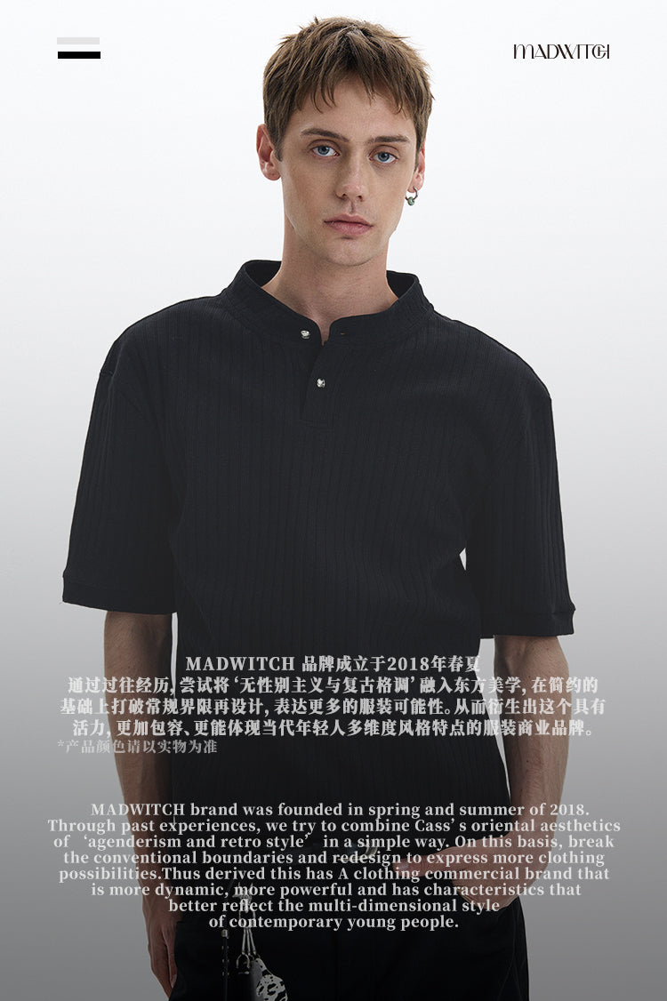 MADWITCH HENLEY NECK SHORT SLEEVE #G1343