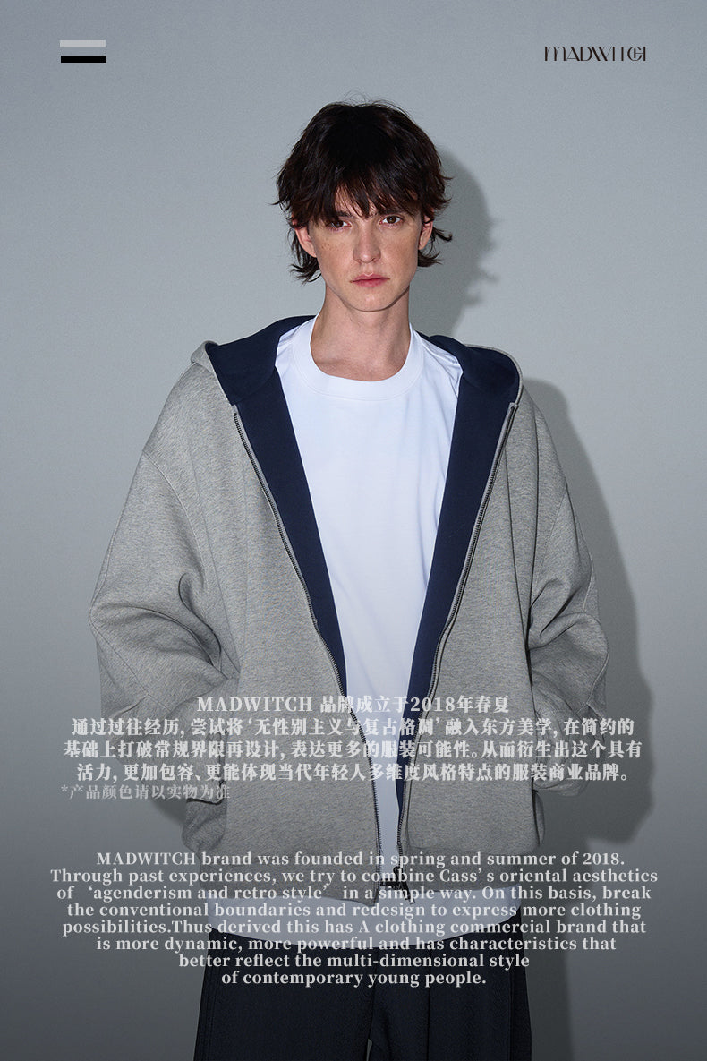 MADWITCH COLOR-BLOCK HOODED SWEATSHIRT #L582