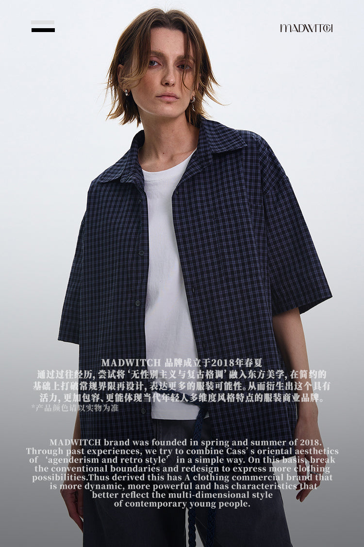 MADWITCH CHECKERED SHIRT JACKET #L817