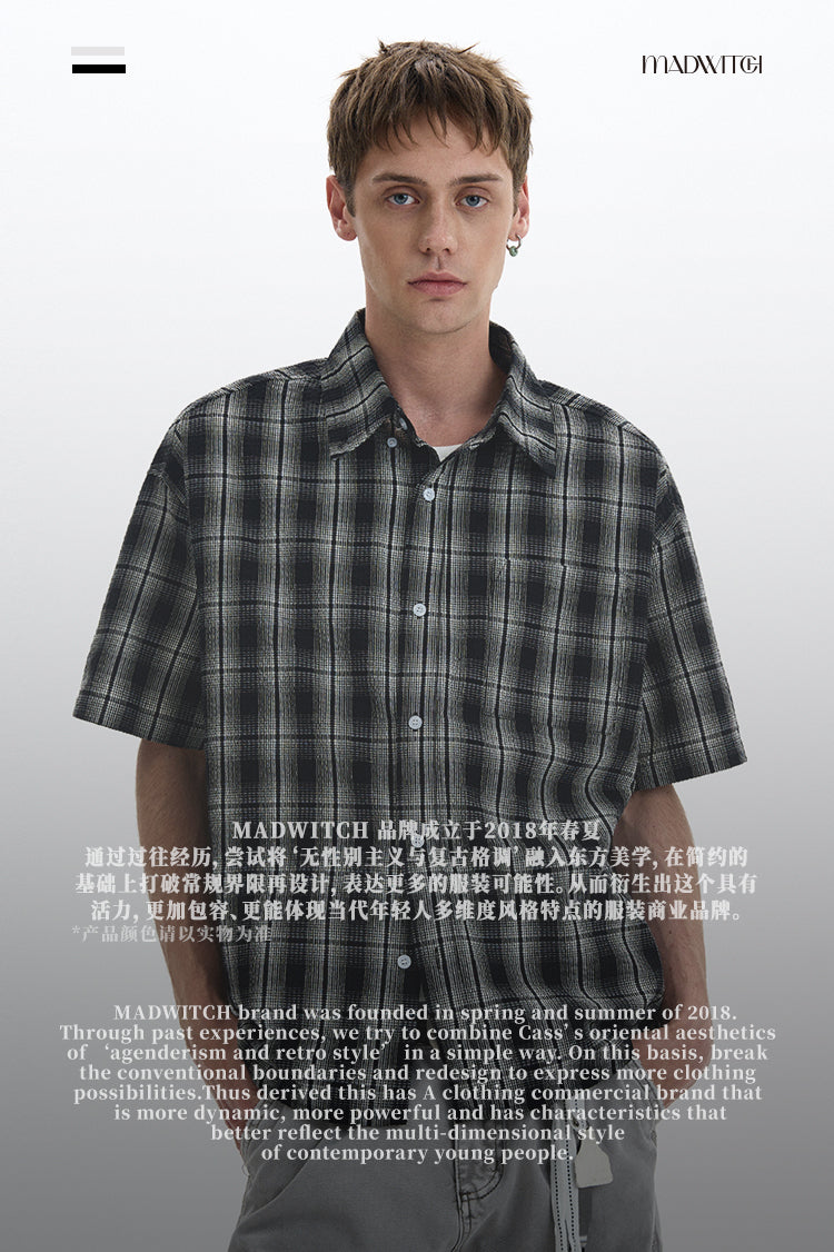 MADWITCH VINTAGE CHECK SHIRT #CR226