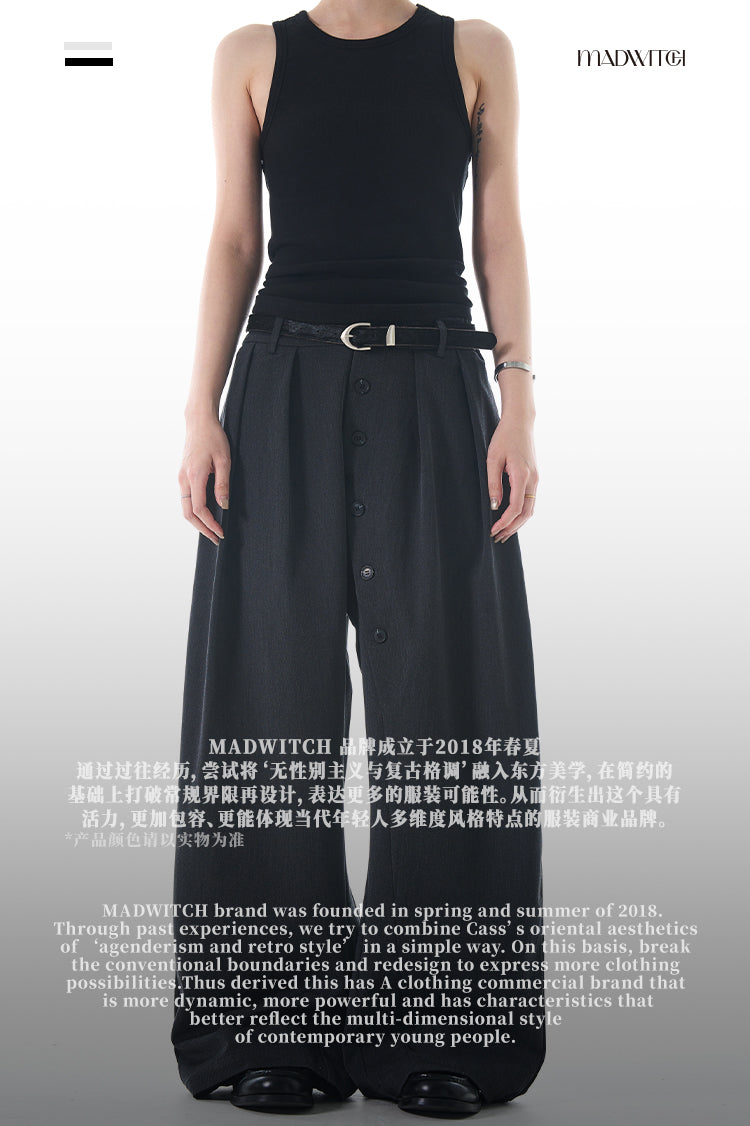 MADWITCH BUTTONED CASUAL TROUSERS #C832