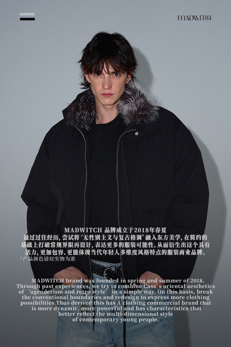MADWITCH CROPPED UTILITY PUFFER JACKET #L315Q24