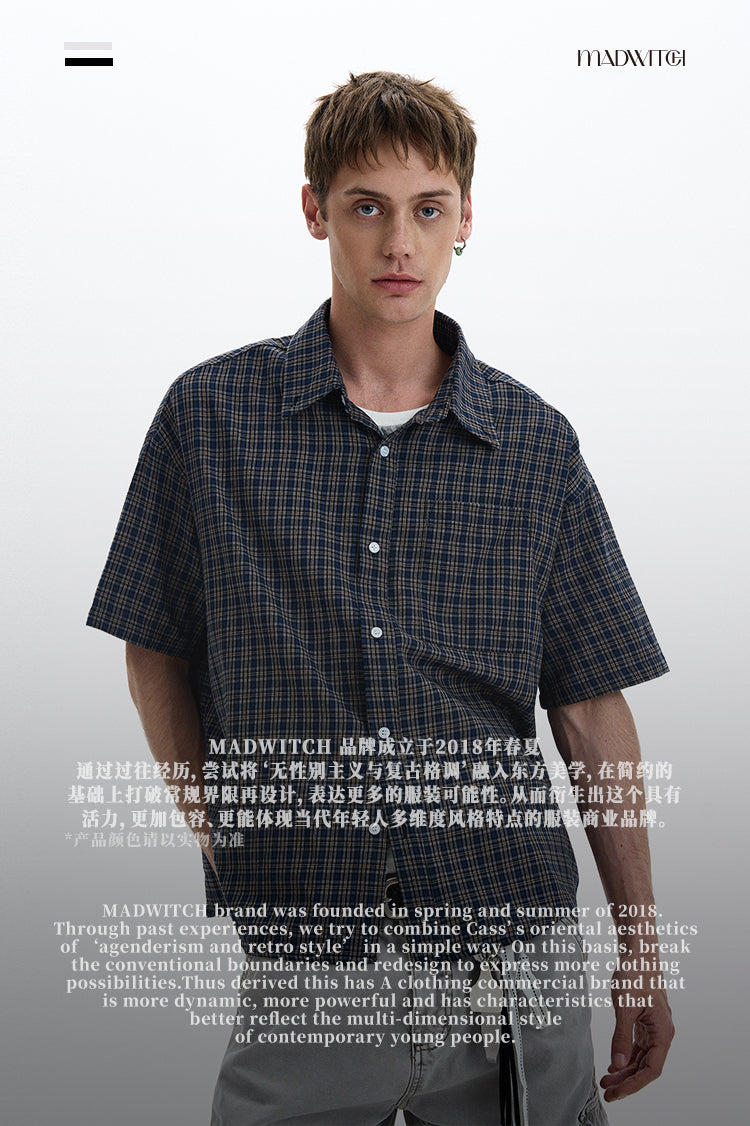 MADWITCH CONTRAST COLLAR SHIRT #CR230/CR232