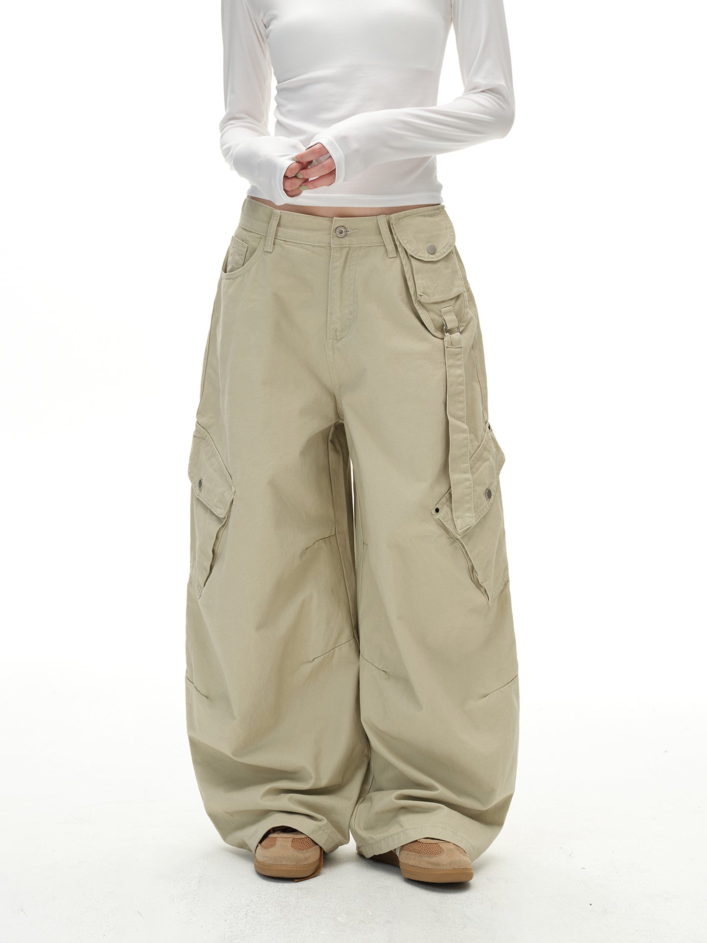 MADWITCH UTILITY SLUNG TROUSERS #H5787