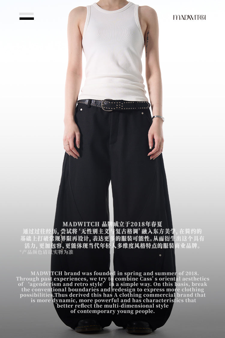 MADWITCH LOOSE FIT WIDE-LEG DENIM PANTS #C828