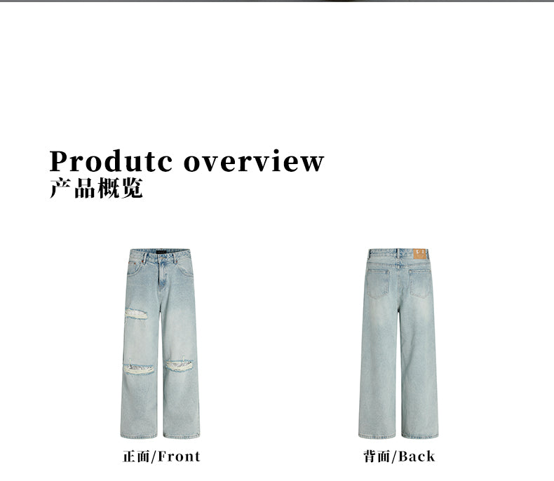 MADWITCH STRAIGHT LEG RIPPED JEANS #CK9579