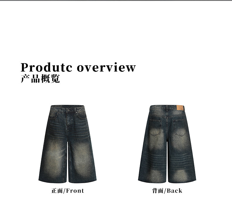 MADWITCH VINTAGE WASHED DENIM SHORTS #FX075
