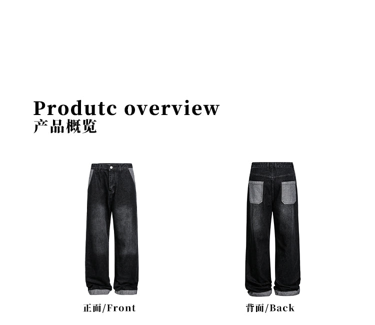 MADWITCH VINTAGE WASH STRAIGHT LEG JEANS #RK157