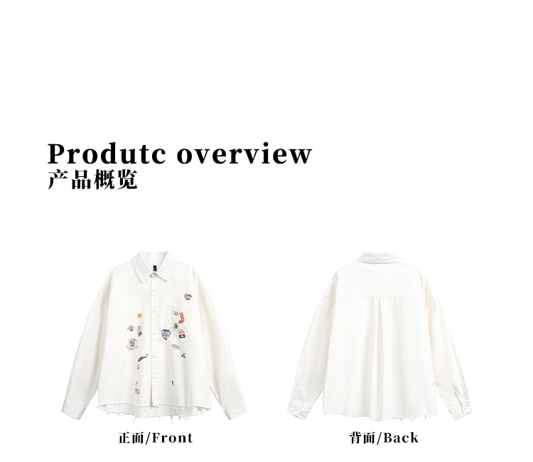 MADWITCH RAW-EDGE LONG SLEEVE SHIRT #BR92