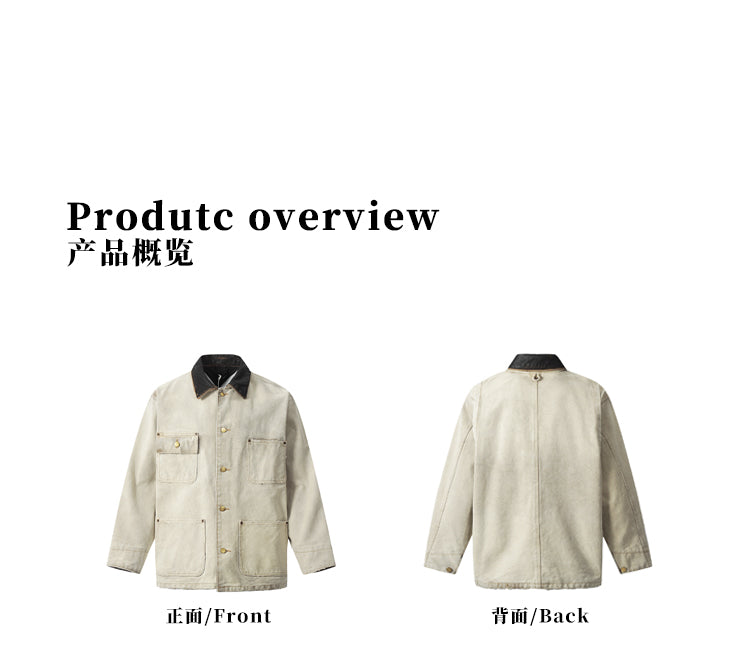 MADWITCH BARN STYLE TURN-DOWN COLLAR JACKET #CW1136