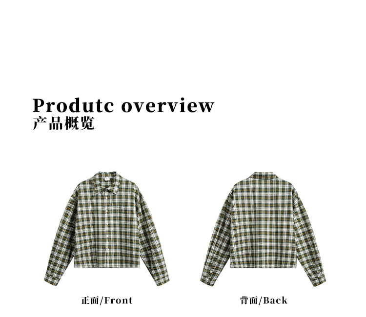 MADWITCH VINTAGE PLAID LONG SHIRT #RC157