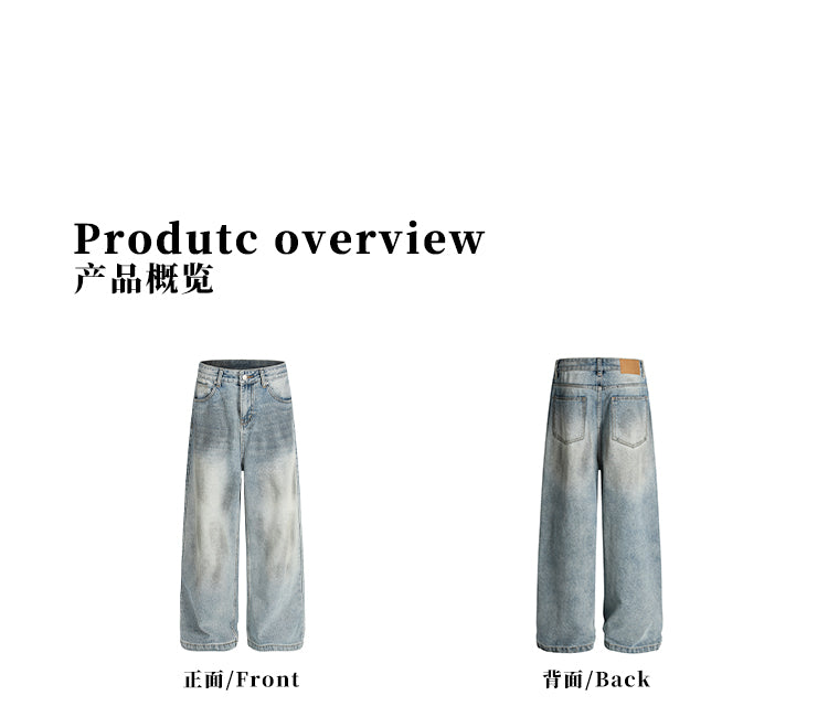 MADWITCH UNISEX DIRTY WASHED DENIM JEANS #G6846