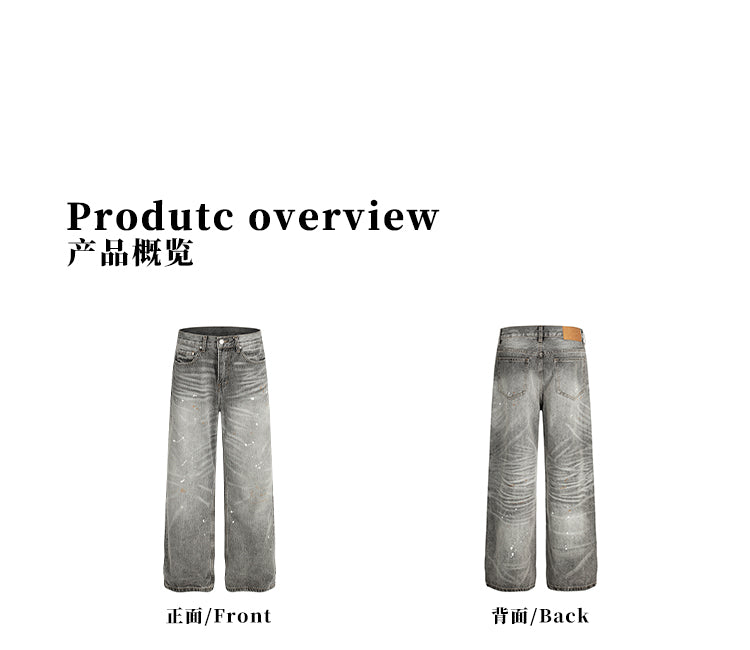 MADWITCH HIGH STREET SPLATTER JEANS #FX085