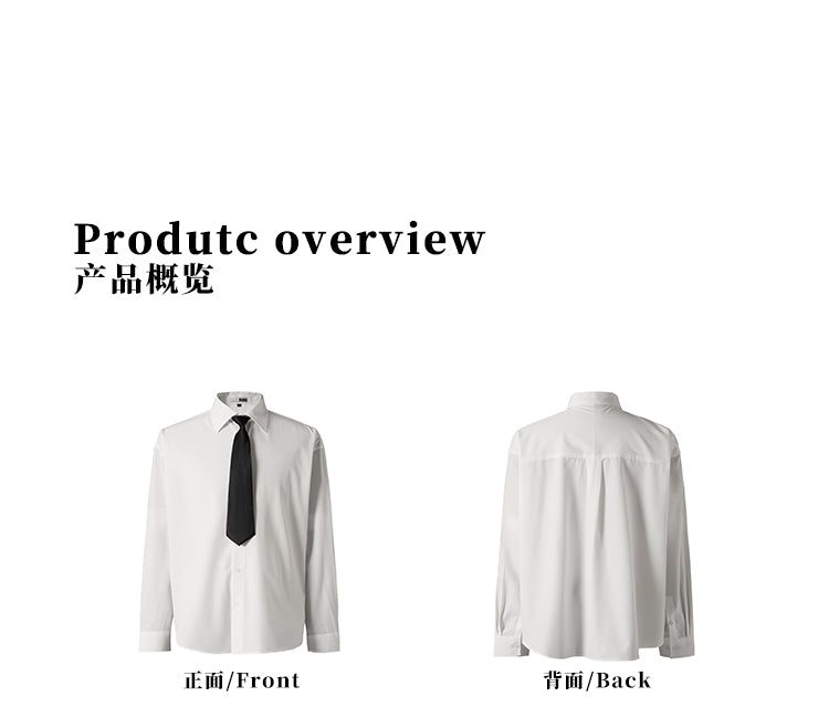 MADWITCH CLEANFIT TURN-DOWN COLLAR WHITE SHIRT #NR3288