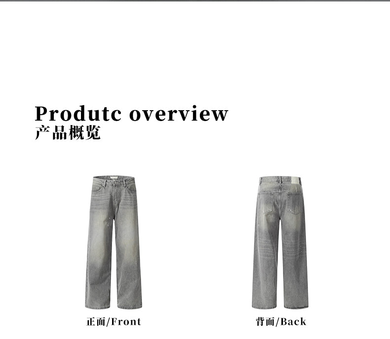 MADWITCH INK SPLASH WASHED JEANS #CK5391