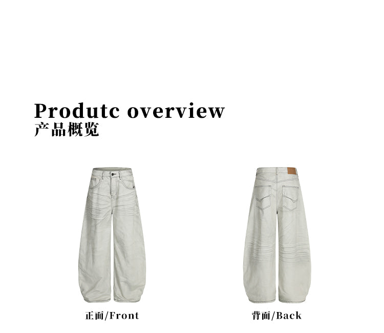 MADWITCH UNISEX VINTAGE SCIMITAR-STYLE JEANS #FX083