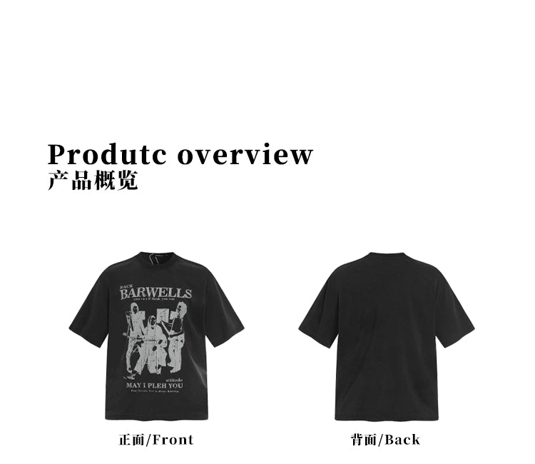 MADWITCH ROCK RETRO TEE #BW25701