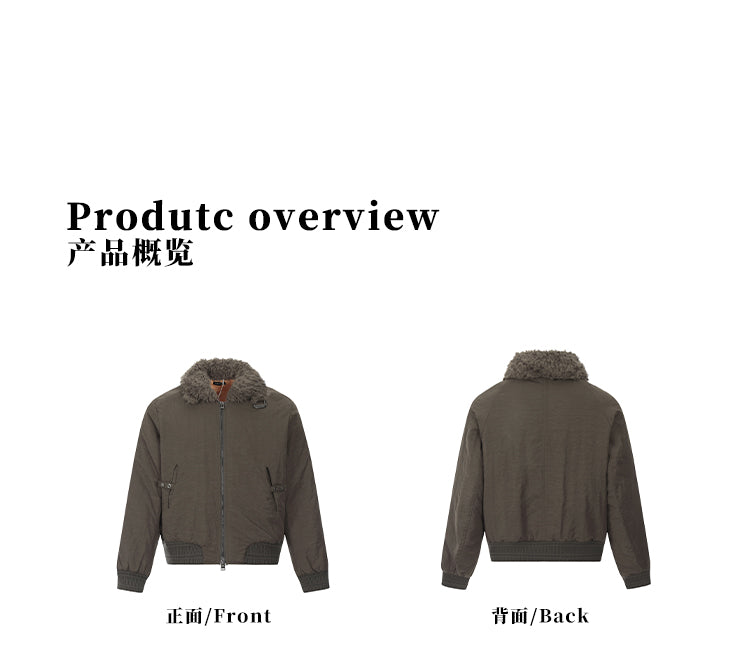 MADWITCH FUR COLLAR UTILITY PARKA COAT #0192