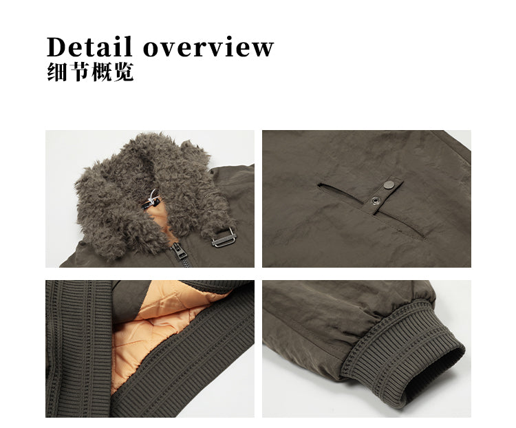 MADWITCH FUR COLLAR UTILITY PARKA COAT #0192