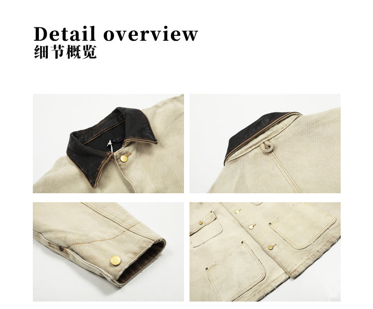 MADWITCH BARN STYLE TURN-DOWN COLLAR JACKET #CW1136