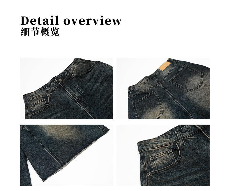 MADWITCH VINTAGE WASHED DENIM SHORTS #FX075