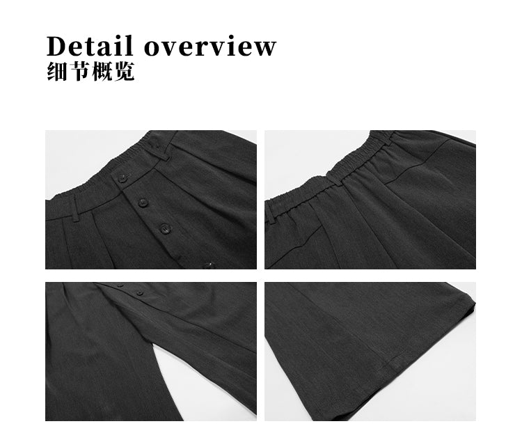 MADWITCH BUTTONED CASUAL TROUSERS #C832