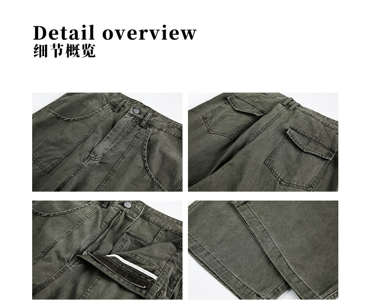 MADWITCH DISTRESSED UTILITY CARGO PANTS #RK164