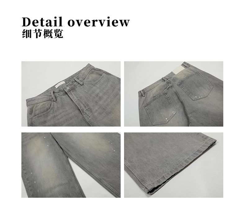 MADWITCH INK SPLASH WASHED JEANS #CK5391
