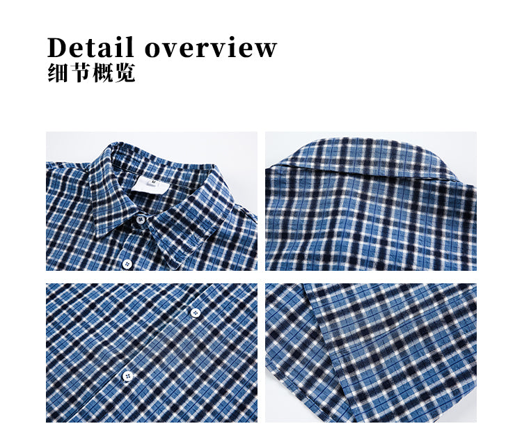MADWITCH VINTAGE PLAID SHORT SLEEVE SHIRT #RC188