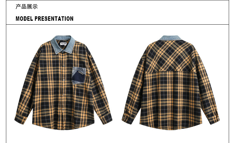 MADWITCH PATCHWORK DENIM SHIRT #CS189