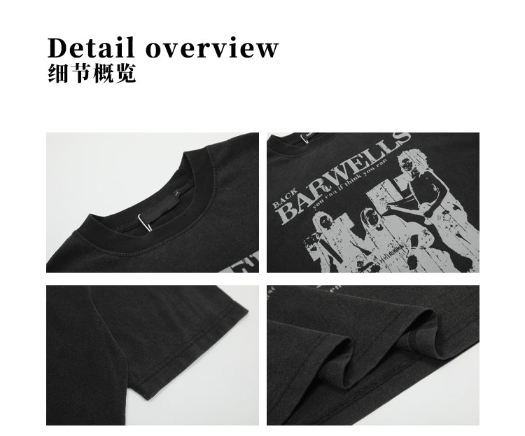 MADWITCH ROCK RETRO TEE #BW25701