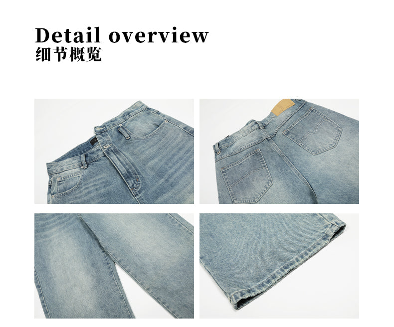 MADWITCH IRREGULAR WASH DENIM PANTS #CK9652