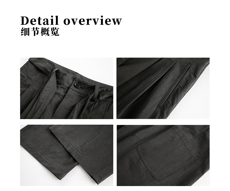 MADWITCH MINIMALIST DRAWSTRING CASUAL PANTS #RK176