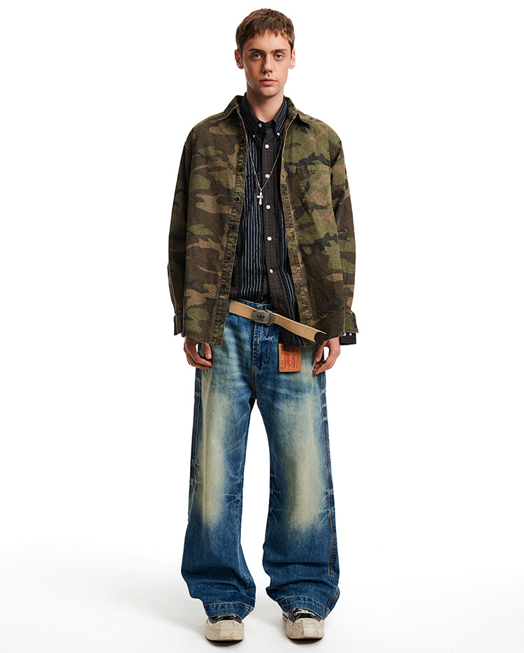 MADWITCH TEXTURED ARMY BLOUSE #AW25096