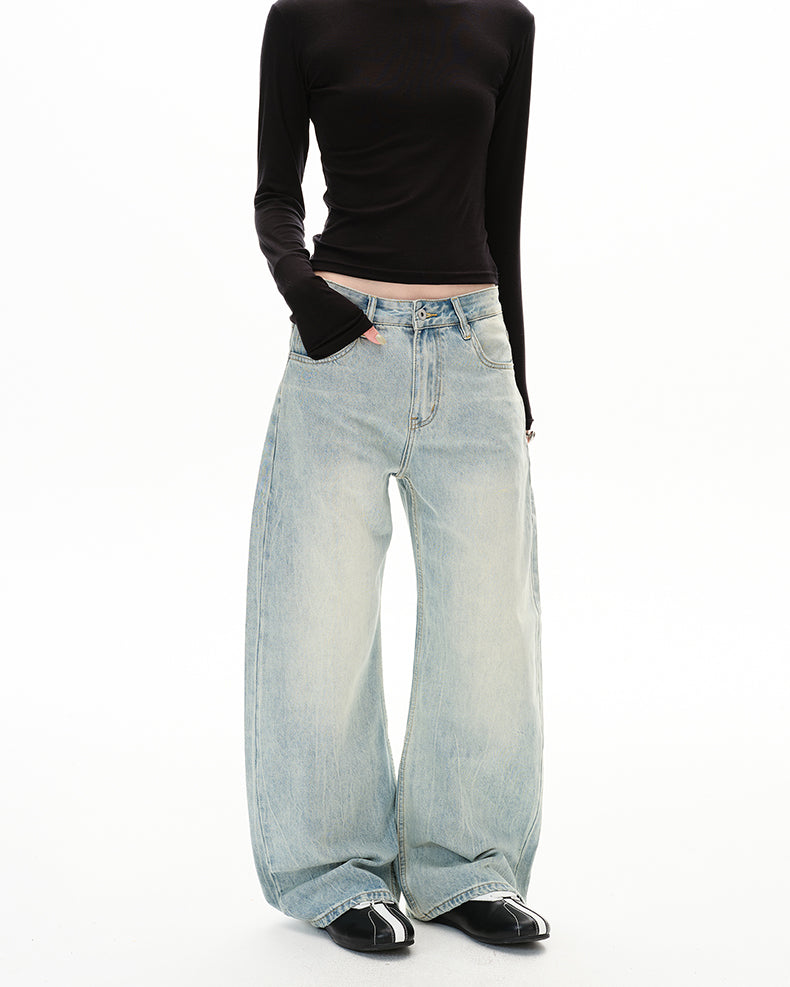 MADWITCH WASHED SLUNG JEANS #GPC9698
