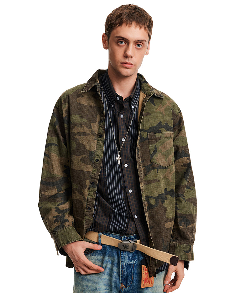 MADWITCH TEXTURED ARMY BLOUSE #AW25096