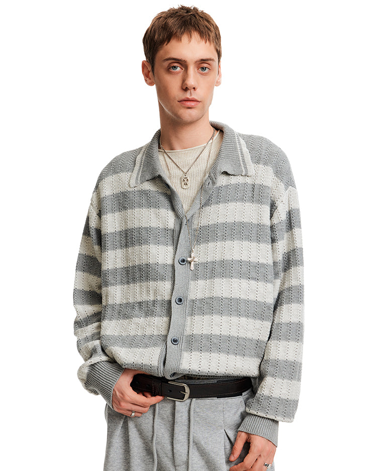 MADWITCH STRIPE LAZY CARDIGAN #68966